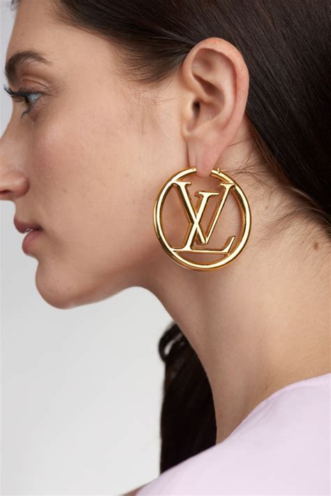 louis vuitton earrings hoops dupe|lv inspired hoop earrings.